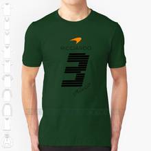 Camiseta negra divertida para hombre, ropa de calle, Daniel Ricciardo, Mclaren, Carlos 2024 - compra barato