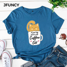 JFUNCY Multi Colors Cotton Women Tshirts Plus Size Female T-shirts New Graphic Tees Korean Harajuku Casual Lady Summer Tops 2024 - buy cheap