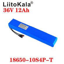 LiitoKala-Paquete de batería para bicicleta eléctrica, 36V, 12ah, 10S4P, 18650, 500W, alta potencia, 42V, enchufe XT60 2024 - compra barato