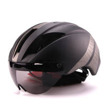 Capacete pra ciclismo masculino e feminino, capacete tt para corrida, ciclismo de estrada, com lente, equipamento para ciclismo 2024 - compre barato
