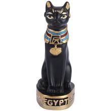 Decoração de decoração egípcia de gato deus 1 peça, decoração de varanda doméstica, artesanato, fortune, estatueta de mesa 2024 - compre barato