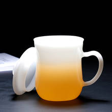360 мл китайский стиль Нефритовая фарфоровая чайная чашка кружка Большая офисная домашняя стеклянная чашка фильтрованная чайная чашка для разделения воды чайный набор кунг-фу 2024 - купить недорого
