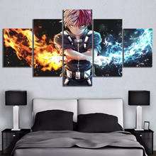 5 Piece TodorokiShoto Cartoon Characters Pictures My Hero Academia Anime Poster Canvas Paintings for Home Decor 2024 - buy cheap