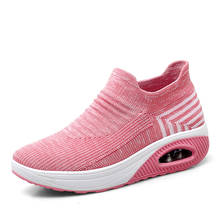 Zapatillas de Tenis transpirables para Mujer, Tenis con plataforma para gimnasio, trotar, caminar, deportivas con cuña, primavera y verano, 2021 2024 - compra barato