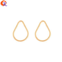 Diseño Cordial 100 piezas 11*15MM accesorios de joyería/hecho a mano/forma de gota/chapado en oro genuino/hallazgos de pendientes/fabricación de joyas DIY 2024 - compra barato