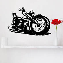 Murais adesivos de arte de parede da motocicleta harley legal decoração para quartos de crianças, decoração de casa, decalques murais de decoração 2024 - compre barato