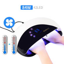 84w 42leds uv secador de unhas lâmpada poderosa unha polonês secador de gelo lâmpada inteligente sensor manicure pedicure prego gel máquina secagem rápida 2024 - compre barato