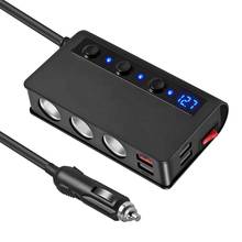 Car Socket Splitter Lighter Adapter Quick Charge 3.0 12V/24V 4 USB Ports Car Power Adapter for Dash Cam, Tablet 2024 - buy cheap