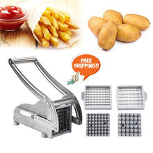 2 Blades Stainless Steel Home French Fries Potato Chips Strip Slicer Cutter Chopper Chips Machine Making Tool Potato Cut Fries 2024 - buy cheap