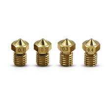 0.1-1.0mm 1.75mm Filament M6 Thread E3D-V5 V6 Brass Extruder Nozzle 3D Printer Accessories 2024 - buy cheap