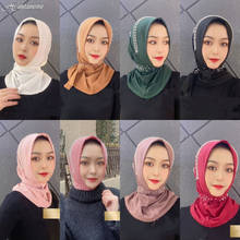 Diretamente lenço étnico ramadã muçulmano miçangas hijab turbante boné xales árabes islâmicos headwrap malásia dubai senhoras headwear 2024 - compre barato