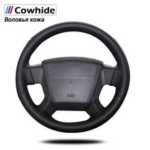 Black Genuine  Leather Car Steering Wheel Cover for Jeep Compass 2006 2007 2008 2010 Old Patriot 2007 2008 2009 2010 2024 - buy cheap