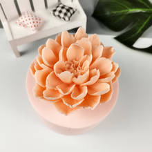 HC0286 PRZY Flower Mold Decoration Plant Soap Molds Flowers Molds Silicone Lotus Candle Moulds Bouquet Making Clay Mould 2024 - buy cheap