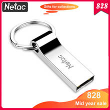 Netac mini pen drive usb 2.0, chaveiro de metal à prova d'água, pendrive com 16gb, 32gb, 64gb 2024 - compre barato