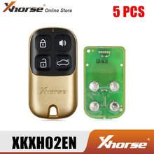 XHORSE-mando a distancia Universal XKXH02EN, 4 botones, estilo dorado, versión en inglés, 5 unids/lote 2024 - compra barato