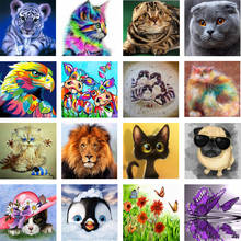 Zooya-conjunto completo de bordados com diamantes, "diy", pintura de animais, gatos, desenho animado, mosaico, decoração para casa 2024 - compre barato