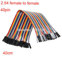 free shipping Dupond Female to Female Jumper Wire 40CM 40P Color Ribbon Breadboard Cable 2.54mm For Arduino 2024 - buy cheap