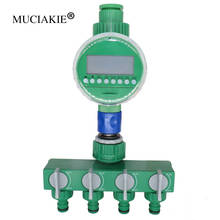 MUCIAKIE Garden Water Timer with 4-Way Water Splitter Connecter Intelligent Irrigation Controller Shut Off Switch Hose Joiner 2024 - buy cheap