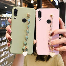 Amor corazón caso para Samsung Galaxy A5 2017 A6 A7 A8 J4 J6 J8 2018 más S20 S10 S10e S9 J3 J5 J7 pulsera de cadena cordón cubierta 2024 - compra barato