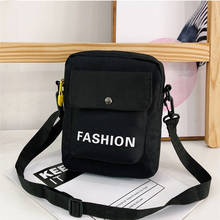 2021 Summer Canvas Casual Diagonal Bag Small Portable One-shoulder Handbag Mobile Phone Bag Small Letter Crossbody Bag 2024 - buy cheap