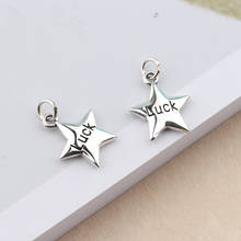 Buyee-Colgante de estrella de la suerte para mujer, collar de plata de ley 100% 925, colgante de tallado de pentagrama "suerte" para mujer, joyería de fiesta 2024 - compra barato