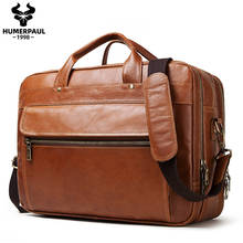 Бесплатная гравировка, 100% натуральная кожа, мужской портфель, деловая сумка для ноутбука, большая сумка на плечо, сумка-мессенджер, высокое качество, Bolsas 2024 - купить недорого