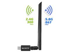 1200M wireless USB adapter network card 2.4G / 5.8G Wifi receiver with Antenna Dual Band PC Mini Computer Network Card 2024 - buy cheap