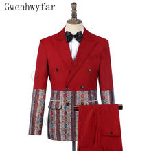Roupa de baile de casamento 2021 gwenhwylong, blazer personalizado para negócios, jaqueta e calças de festa g3035 2024 - compre barato