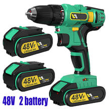 48V Double Speed Electric Screwdrvier 50N.m Impact Cordless Drill Rechargeable Household Power Tools 2024 - buy cheap