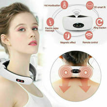 Electric Pulse Neck Shoulder Back Massager Kneading Shiatsu Heating Pain Relief 2024 - buy cheap