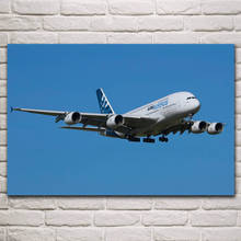 Carteles Airbus A380 Airbus flight blue sky en la pared, imagen para el hogar, decoración de la sala de estar para el dormitorio, KM212 2024 - compra barato