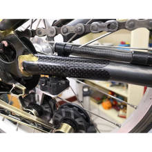 Adesivo de proteção de corrente de fibra de carbono union jack para bicicleta dobrável, garfo traseiro 2024 - compre barato
