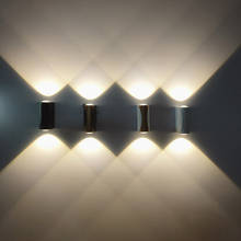 Luz LED de pared de doble cabezal, Lámpara decorativa de aluminio Simple impermeable para interior y exterior, dormitorio, pasillo y escalera, 6W y 12W 2024 - compra barato