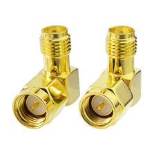SMA Female Right angle to SMA Male 2pieces for CCU3 Hsdpa Huawei 2G 3G 4G LTE antenna UMTS Mobile Broadband MULTIPLE WAY 2024 - buy cheap