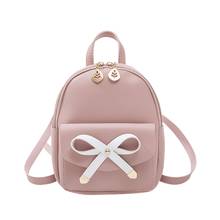 small Backpack Women Korean Style PU Leather Shoulder Bag For Teenage Girls Multi-Function Small Bagpack Female Mochila Mujer 2024 - buy cheap
