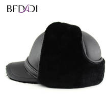 BFDADI New Arriva Hat Ear Protector Cap Bomber Hats for Men Windproof Russian Old Man Hats Winter Hot Selling Warm Hat 2024 - compra barato