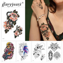 Glaryyears 15*21 см, макияж монстра, 1 лист, временная татуировка, стикер, поддельная вспышка, водонепроницаемый, Модный маленький боди-арт, для мужчин и женщин 2024 - купить недорого