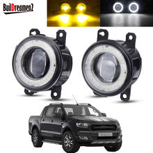 Kit de montagem de lâmpadas led olho de anjo para farol de neblina, 2 peças, lente drl, lâmpada diurna de neblina, 30w, 3000lm, 12v, para ford ranger, 2005 a 2015 2024 - compre barato