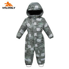 2022 VALIANLY kids Snowsuit Winter Kids Boys Ski Suit Hooded One-piece Ski Sets Children Outdoor Waterproof Windproof Snowboard 2024 - buy cheap