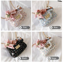 Bolso de flores para niña, bolsa de mensajero de lino y algodón, Mini bolso cruzado de princesa, bolso de hombro, 1 ud. 2024 - compra barato