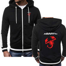 Men Hoodies  Abarth Car Logo Print fashion Casual HipHop Harajuku color Hooded Fleece Sweatshirts zipper Jacket Man Clothing 2024 - buy cheap