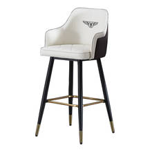 Скандинавский барный стул, светильник, роскошный современный минималистский высокий стул, Bentley барный стул, американский кованый железный высокий стул с высокой спинкой 2024 - купить недорого