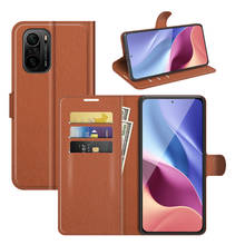 Stand Holder Card Pocket Leather Wallet Case for Xiaomi POCO F3 F 3 5G Pocophone X3 NFC X 3 Pro Full Body Cover Bag Coque 2024 - buy cheap