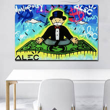 Canvas HD Prints Alec Monopoly Pictures Wall Art Graffiti Painting Home Decoration Money Modular Poster Living Room Framework 2024 - buy cheap