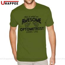 Camiseta masculina design vintage gráfico optometrista design próprio manga curta algodão 2024 - compre barato