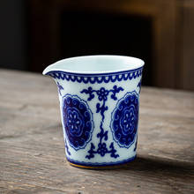 Кувшин для чая с синим узором, кувшин, чашка для чайной ярмарки, домашний винтажный керамический большой чайник, чайный набор кунг-фу, аксессуары для чайной церемонии 2024 - купить недорого