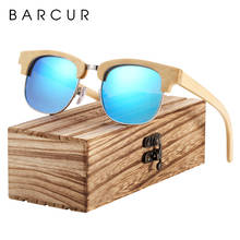 BARCUR Original Natural Bamboo Sunglasses with wooden case 2024 - buy cheap