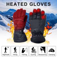 Electric Heated Ski Gloves Temperature Adjustment Lithium Batteries Gloves Winter Warm Heating Gloves Motorcycle Snowmobile 2024 - buy cheap