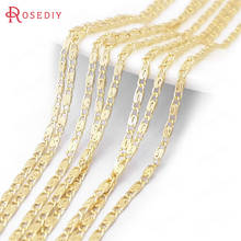 2 Meters 1.6MM 24K Champagne Gold Color Plated Copper Necklace Chains High Quality Diy Jewelry Findings Accessories Wholesale 2024 - buy cheap