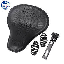 Grande jacaré solo assento primavera kit suporte para harley sportster xl 1200 883 48 chopper bobber dyna rua bob fxdb preto 2024 - compre barato